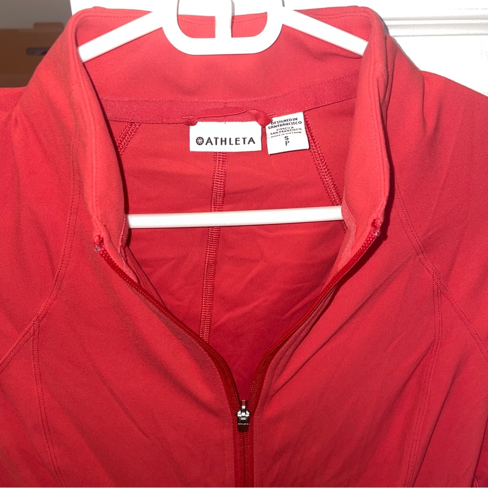 Athleta Salutation Jacket Red Lynchee - image 4